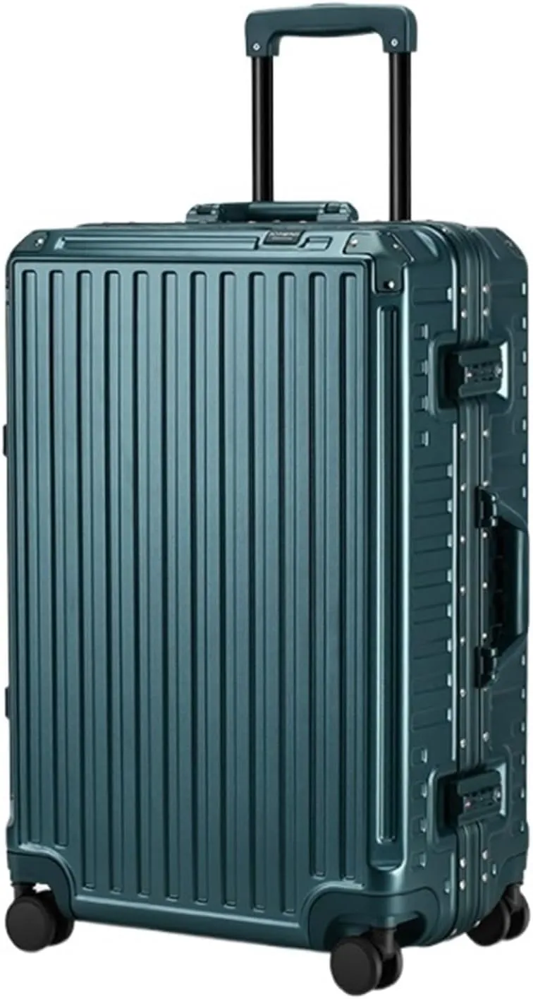 Luggage Suitcase Carry On Luggage Hard Shell Checked Luggage with Aluminum Frame,No Zipper Suitcase with Spinner Wheels Checked Luggage