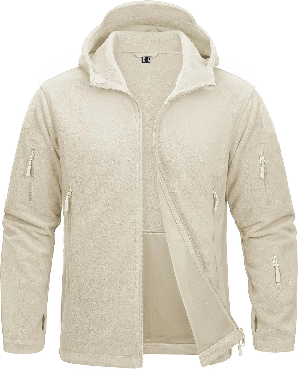 MAGCOMSEN Men's Military Tactical Jacket Warm Fleece Hoodies Sport Outdoor Winter Coats Windbreaker