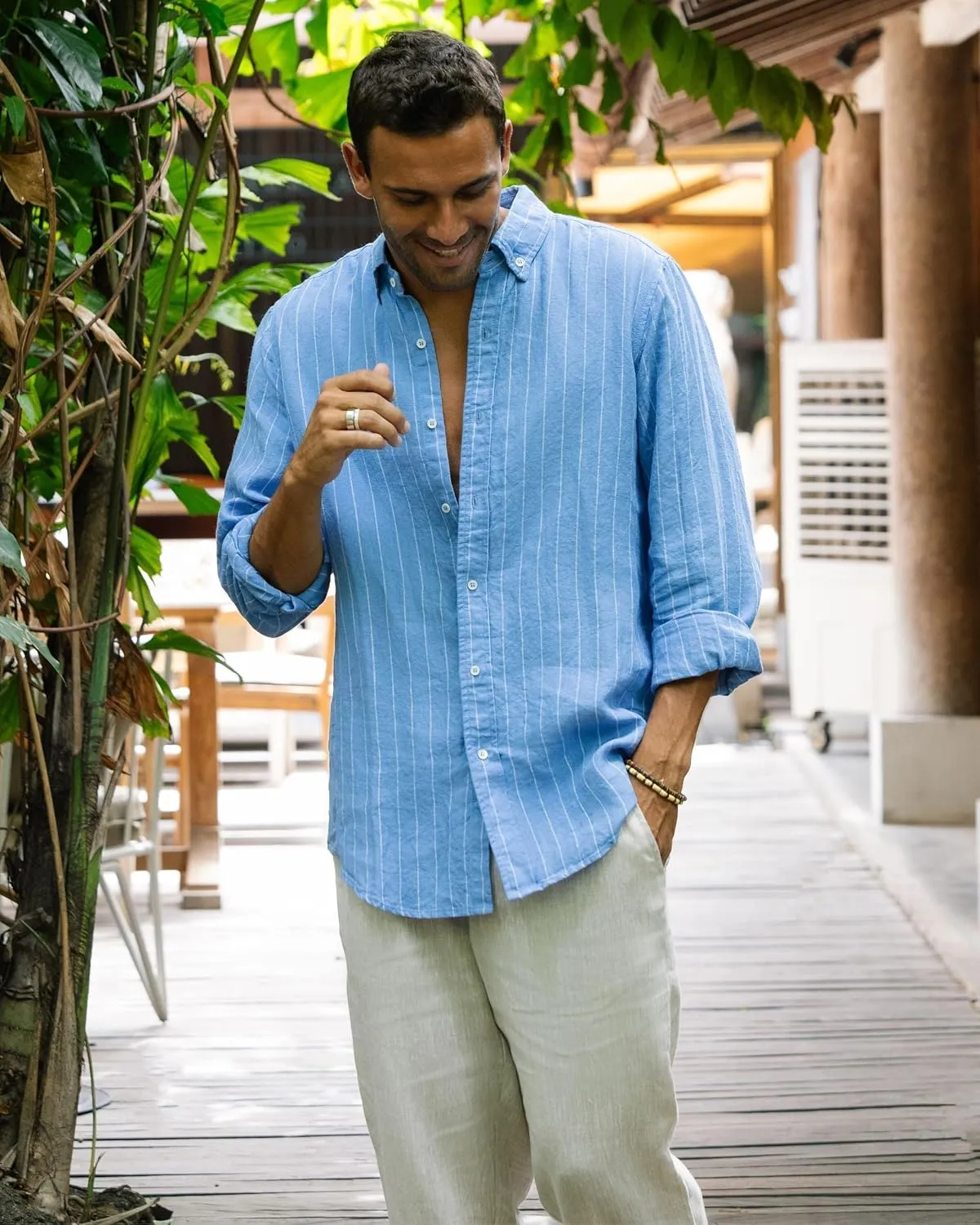 Magic Linen - Shirt Sintra, Linen Shirt for Men, Linen Lightweight Shirt, 100% Flax Linen Shirt, Classic Linen Shirt