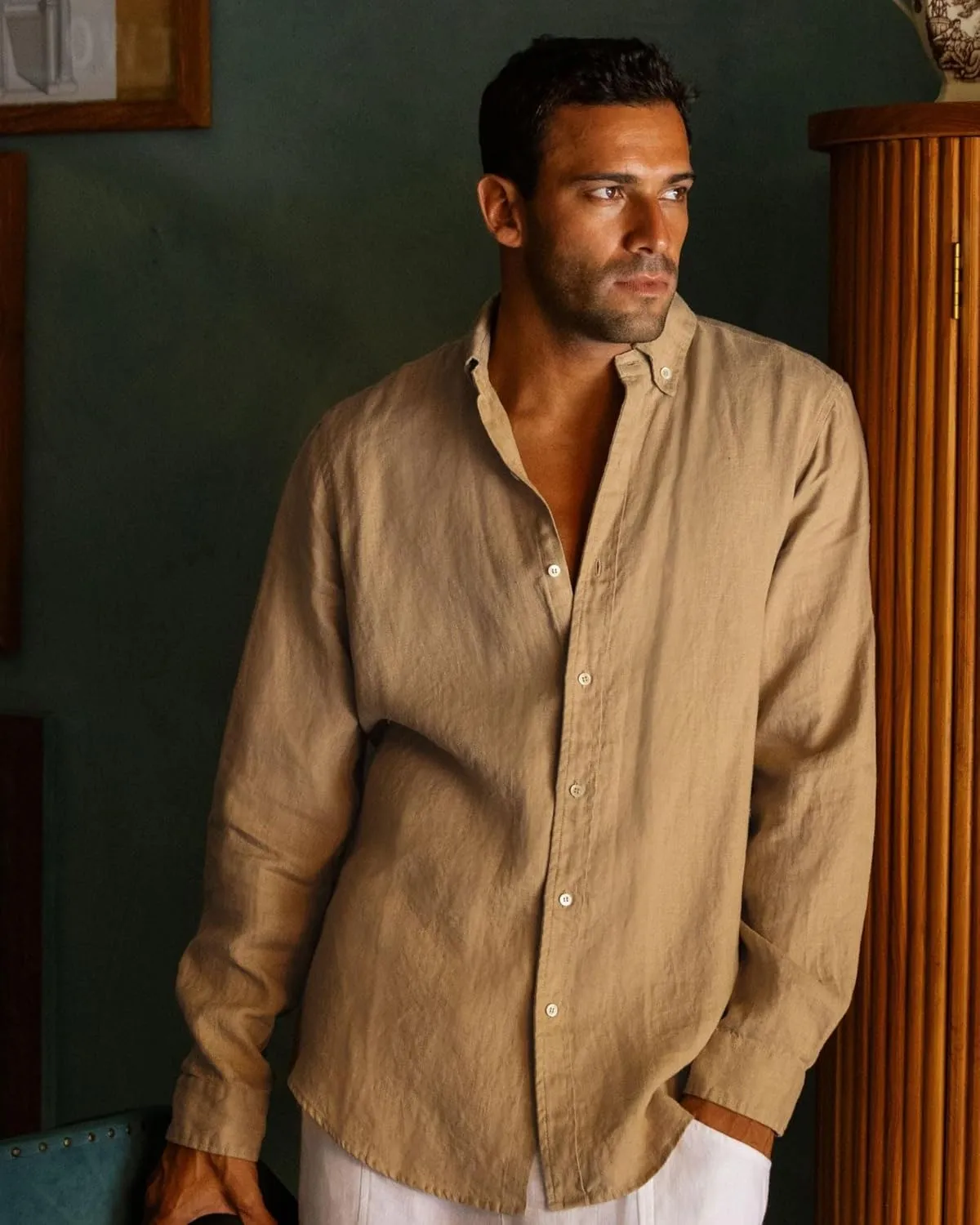 Magic Linen - Shirt Sintra, Linen Shirt for Men, Linen Lightweight Shirt, 100% Flax Linen Shirt, Classic Linen Shirt
