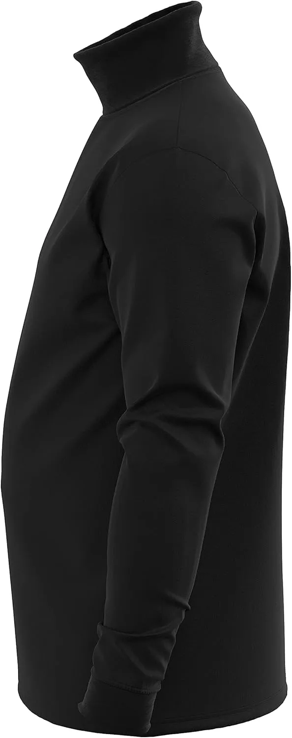 Maks Mens Casual Cotton Turtleneck Pullover Sweater Interlock Knit Combed Super-Soft Sweater