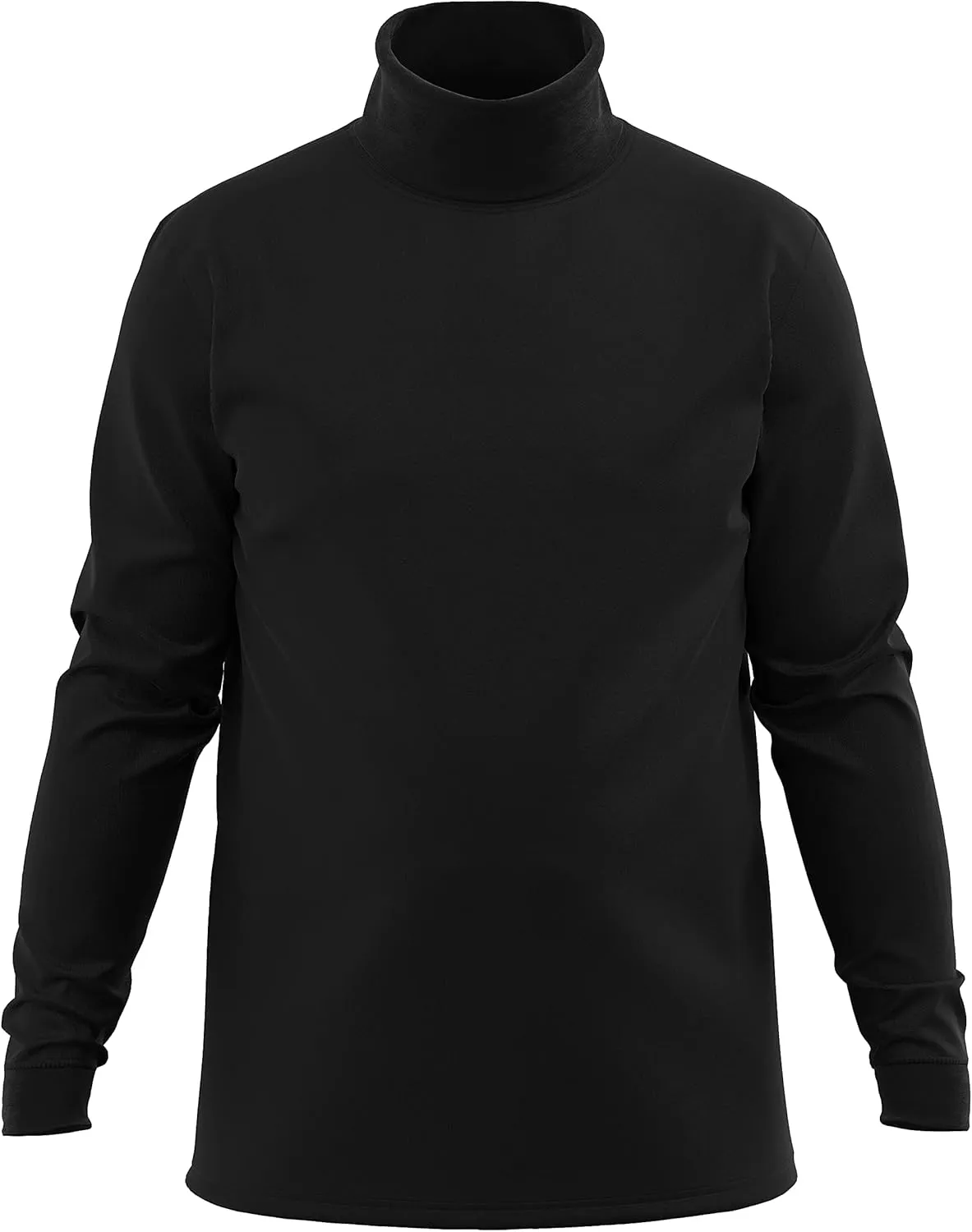 Maks Mens Casual Cotton Turtleneck Pullover Sweater Interlock Knit Combed Super-Soft Sweater