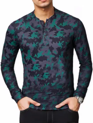 M&F EVENMINE Men's Short/Long Sleeve Shirt Athletic Polo Golf Shirts for Men Collarless Tshirt