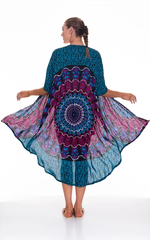 Mandala Sequin Long Kimono