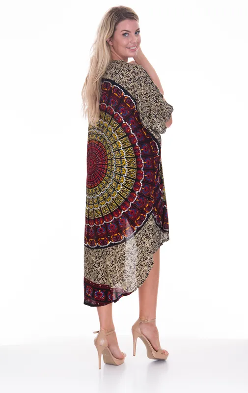 Mandala Sequin Long Kimono