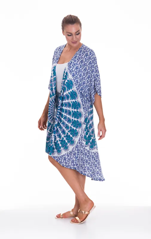 Mandala Sequin Long Kimono