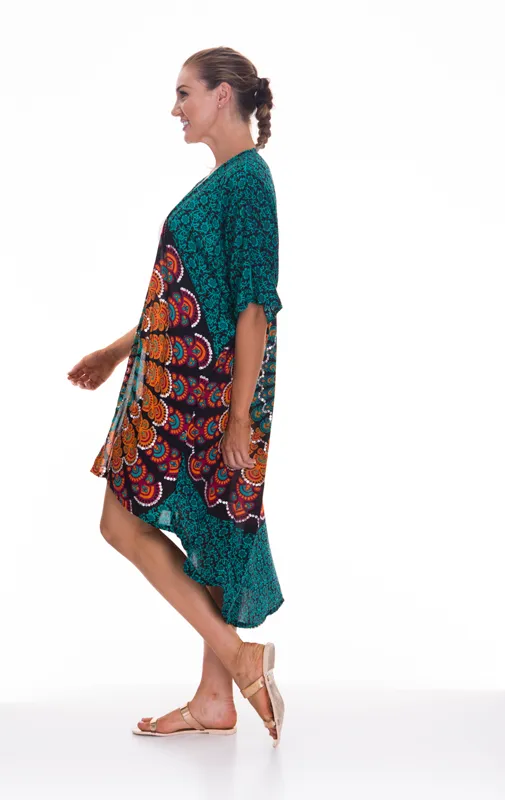 Mandala Sequin Long Kimono