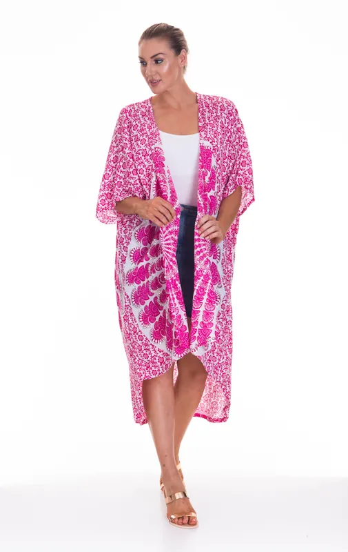 Mandala Sequin Long Kimono