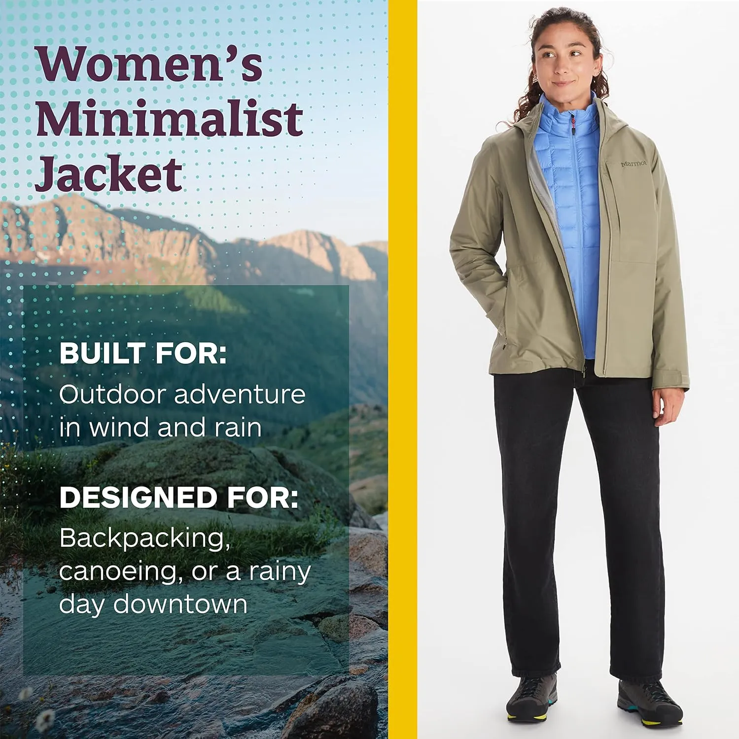 MARMOT Women's GORE-TEX Minimalist Rain Jacket - Packable, Breathable, Durable Wind & Water Protection