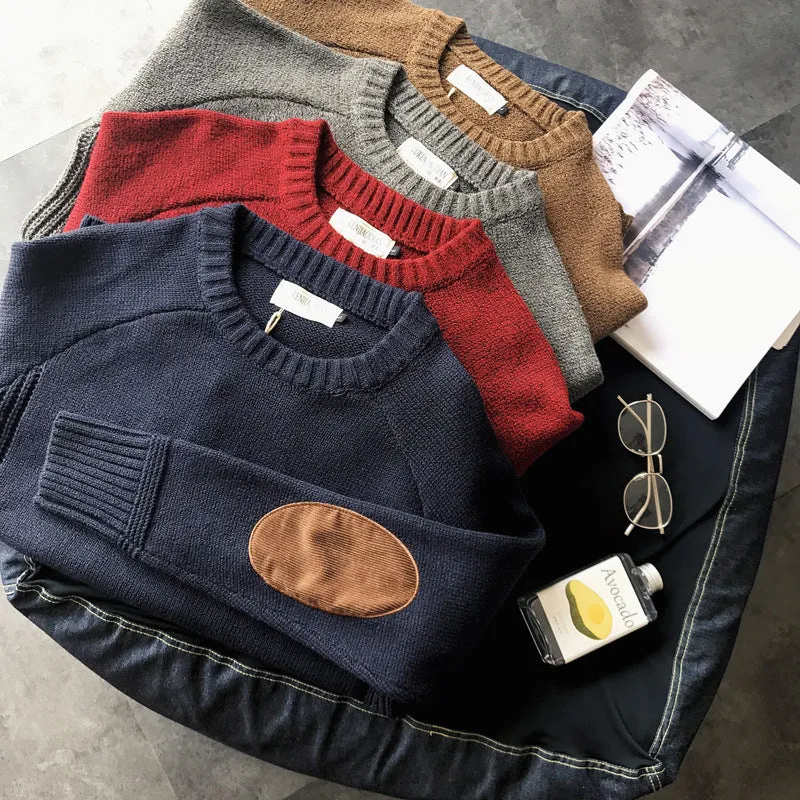Men Popular Round-Neck Trendy Minimalist  Sweater