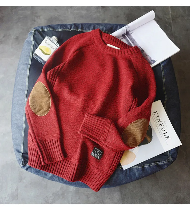 Men Popular Round-Neck Trendy Minimalist  Sweater