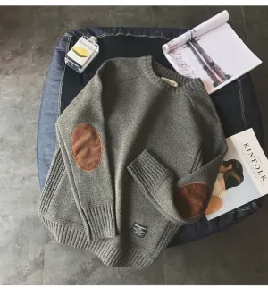 Men Popular Round-Neck Trendy Minimalist  Sweater