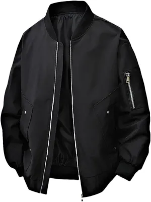 Men Spring Plus Size Baseball Collar Jacket All Uniform Windbreaker Zipper Baseball Coat