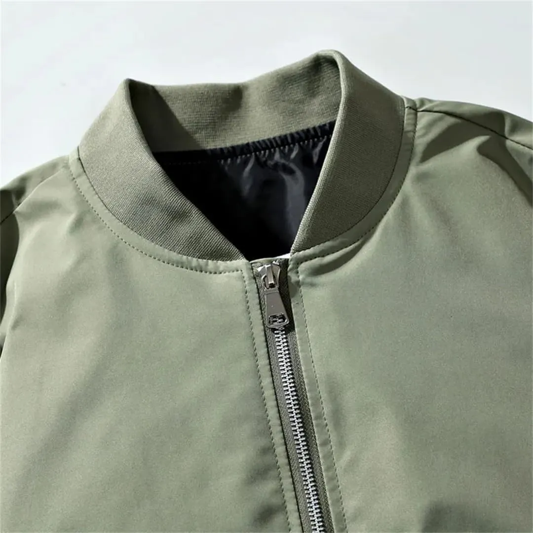 Men Spring Plus Size Baseball Collar Jacket All Uniform Windbreaker Zipper Baseball Coat