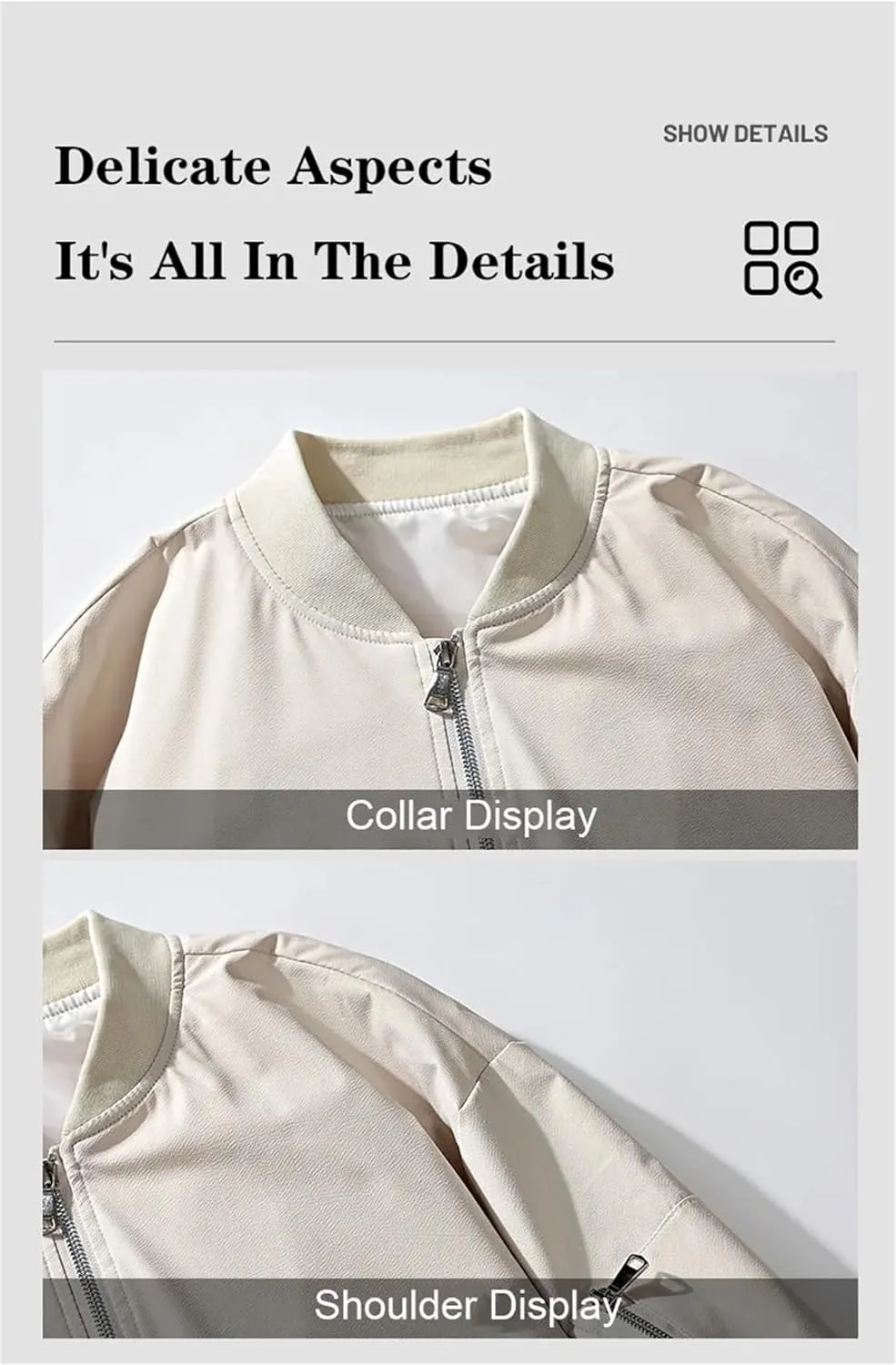Men Spring Plus Size Baseball Collar Jacket All Uniform Windbreaker Zipper Baseball Coat