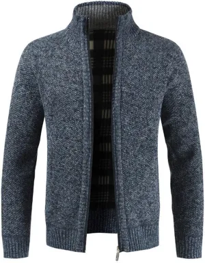 Men Thick Sweater Cardigan Slim Fit Knitwear Outerwear Warm Winter Sweater Jumper