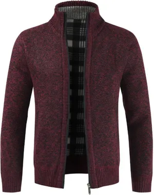 Men Thick Sweater Cardigan Slim Fit Knitwear Outerwear Warm Winter Sweater Jumper