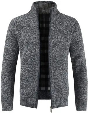Men Thick Sweater Cardigan Slim Fit Knitwear Outerwear Warm Winter Sweater Jumper