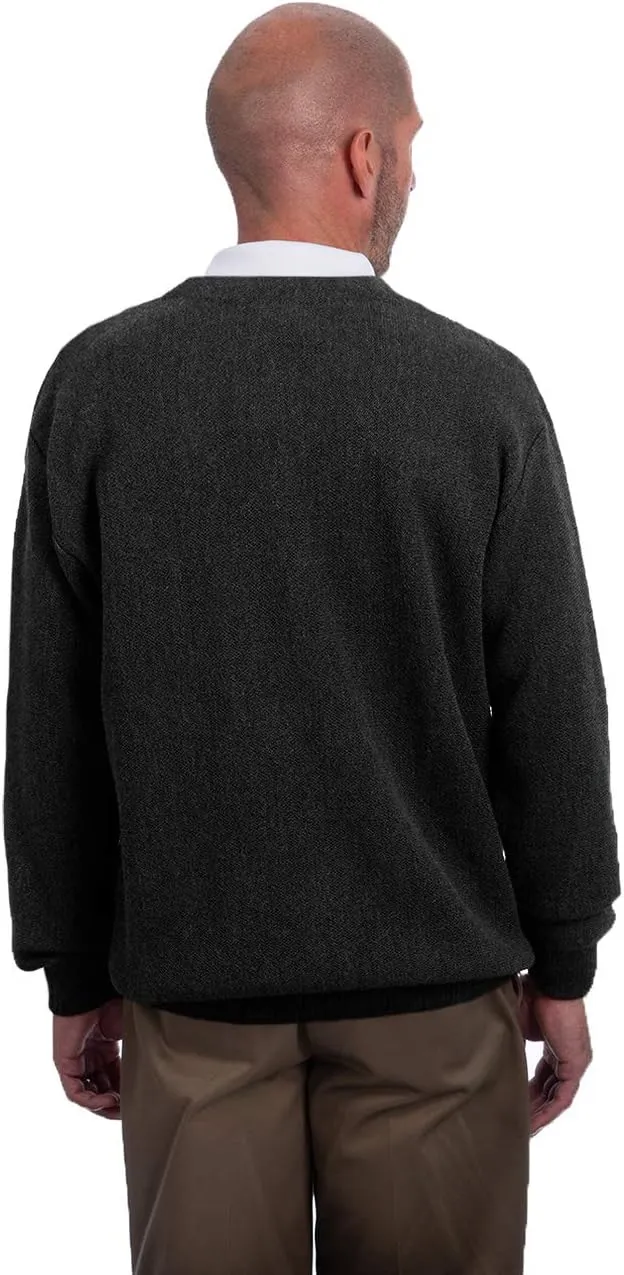 Men's Button Down Golf Cardigan Sweater with Pockets - 100% Alpaca Wool