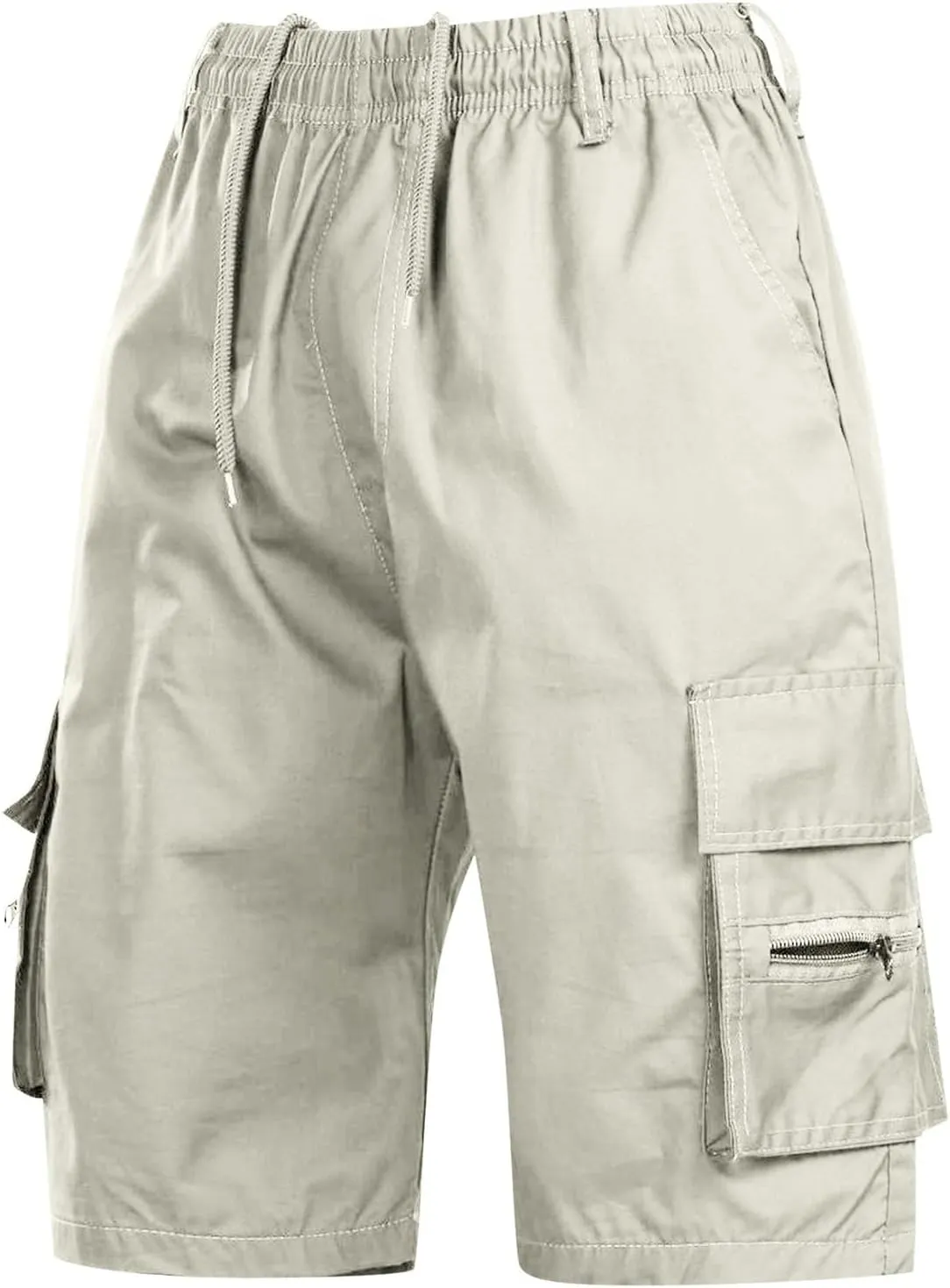 Men's Cargo Shorts Casual Stretchy Relaxed Loose Fit Camping Pants Regular Lightweight Outdoor Hiking Shorts with 6 Pockets