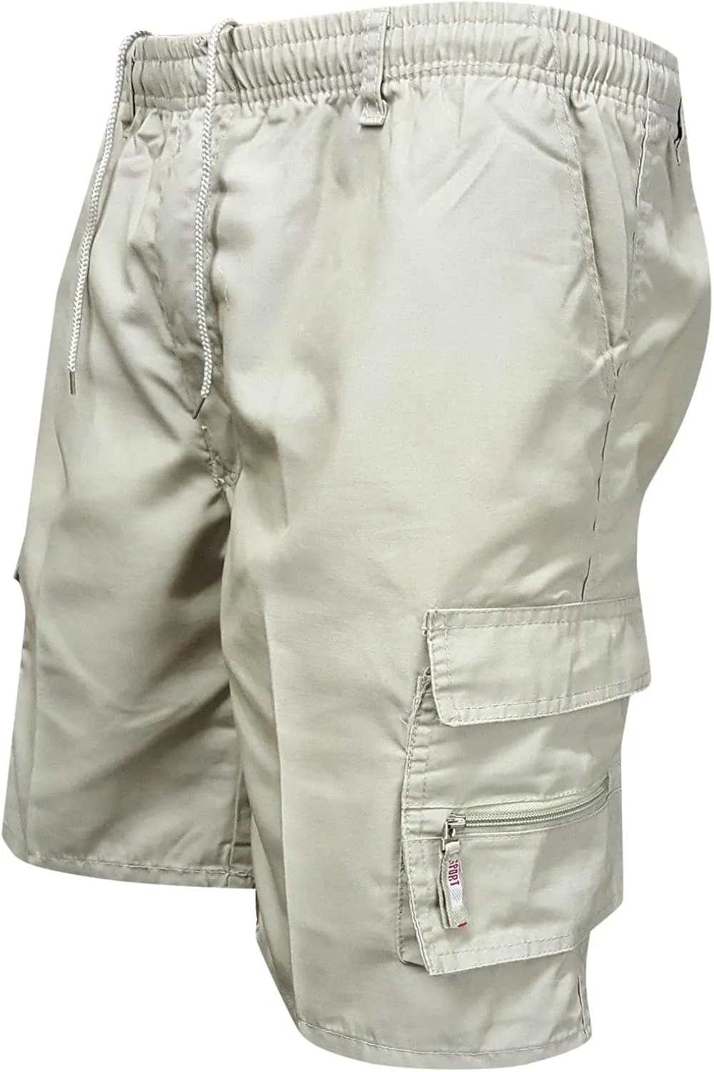 Men's Cargo Shorts Casual Stretchy Relaxed Loose Fit Camping Pants Regular Lightweight Outdoor Hiking Shorts with 6 Pockets