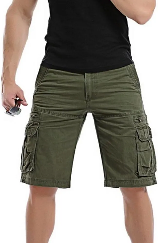 Mens Cargo Shorts Classic Fit Lightweight Ripstop Pants Hiking Outdoor Work Short Trousers with Multi Pocket