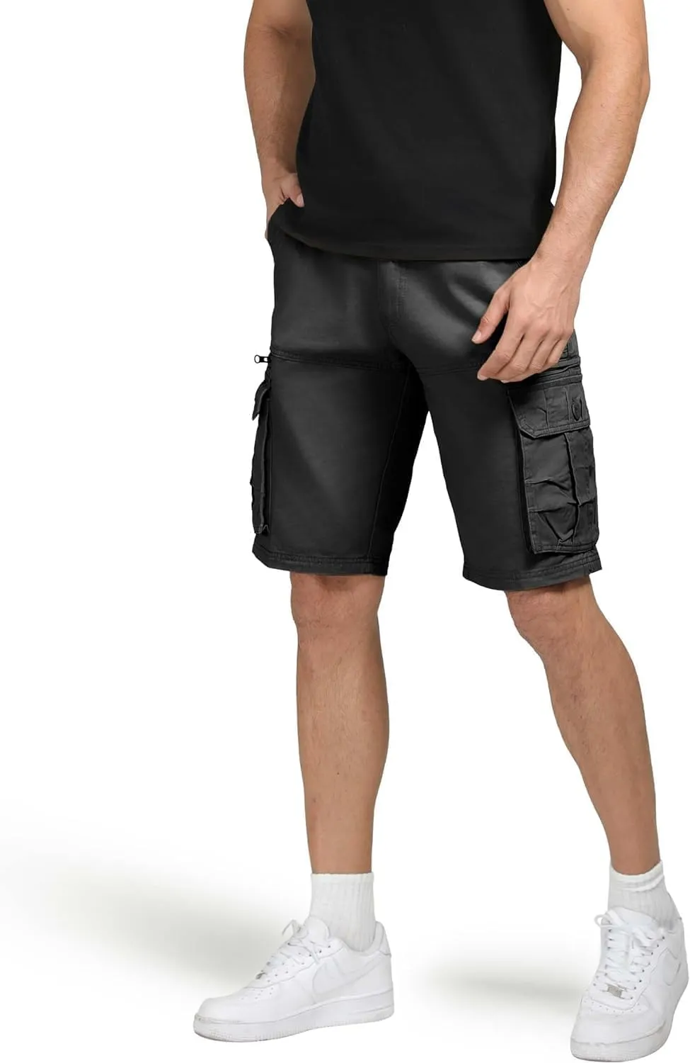 Mens Cargo Shorts Classic Fit Lightweight Ripstop Pants Hiking Outdoor Work Short Trousers with Multi Pocket
