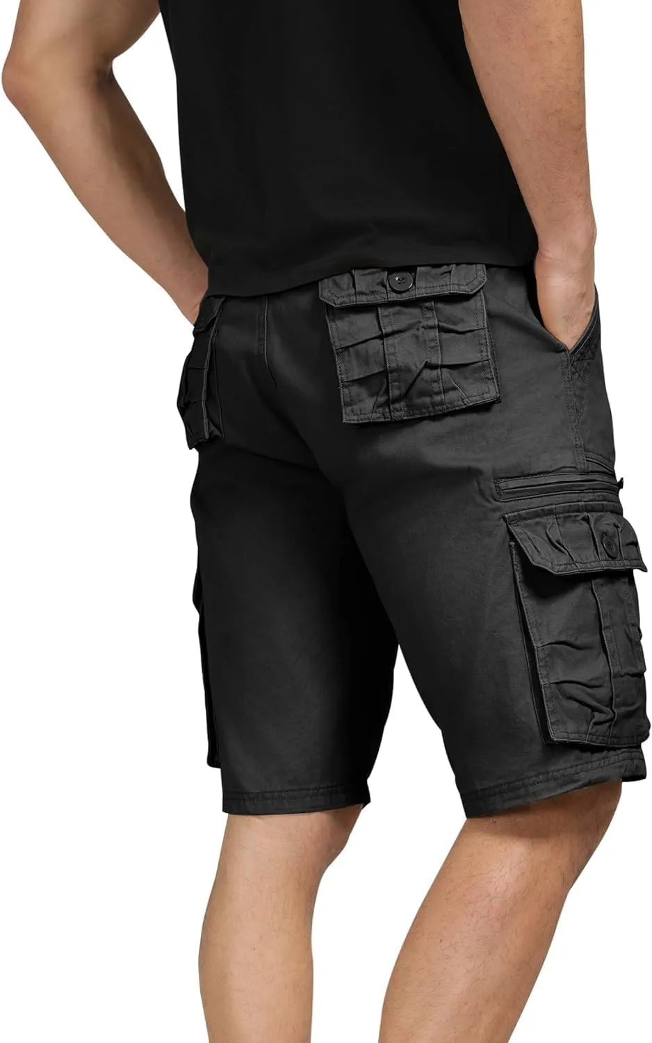 Mens Cargo Shorts Classic Fit Lightweight Ripstop Pants Hiking Outdoor Work Short Trousers with Multi Pocket