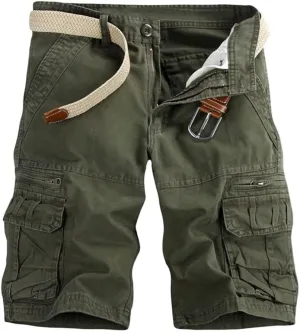 Mens Cargo Shorts Classic Fit Lightweight Ripstop Pants Hiking Outdoor Work Short Trousers with Multi Pocket
