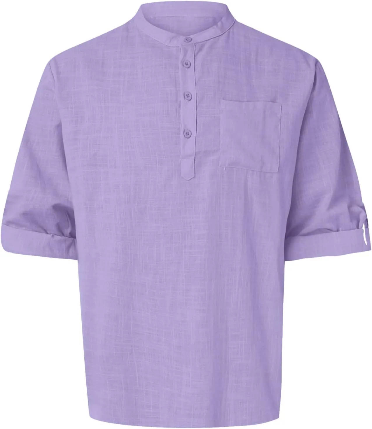 Men's Casual Button Down Shirts Long Sleeve Linen Shirt Fashion Beach Summer Shirt Solid Short Sleeve Summer Beach Shirts