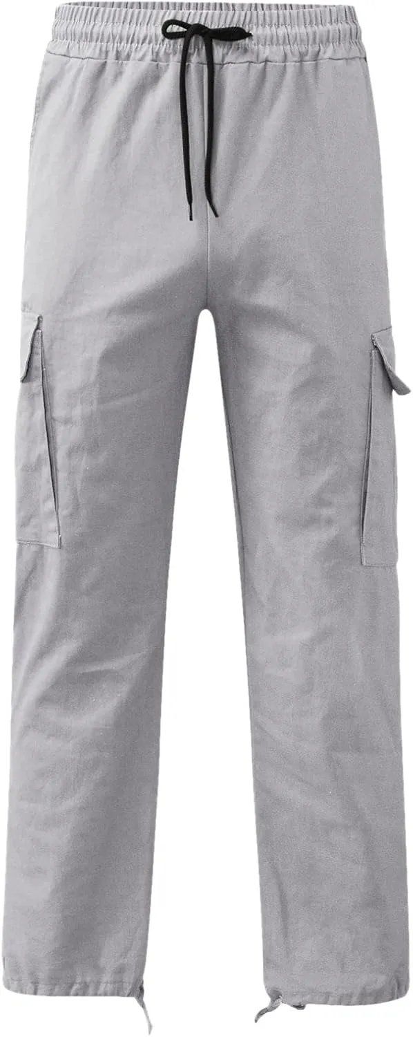 Men's Casual Cargo Pants Loose Loose Fit Hiking Trousers Athletic Pants Outdoor Wearing Pants with Pockets Joggers