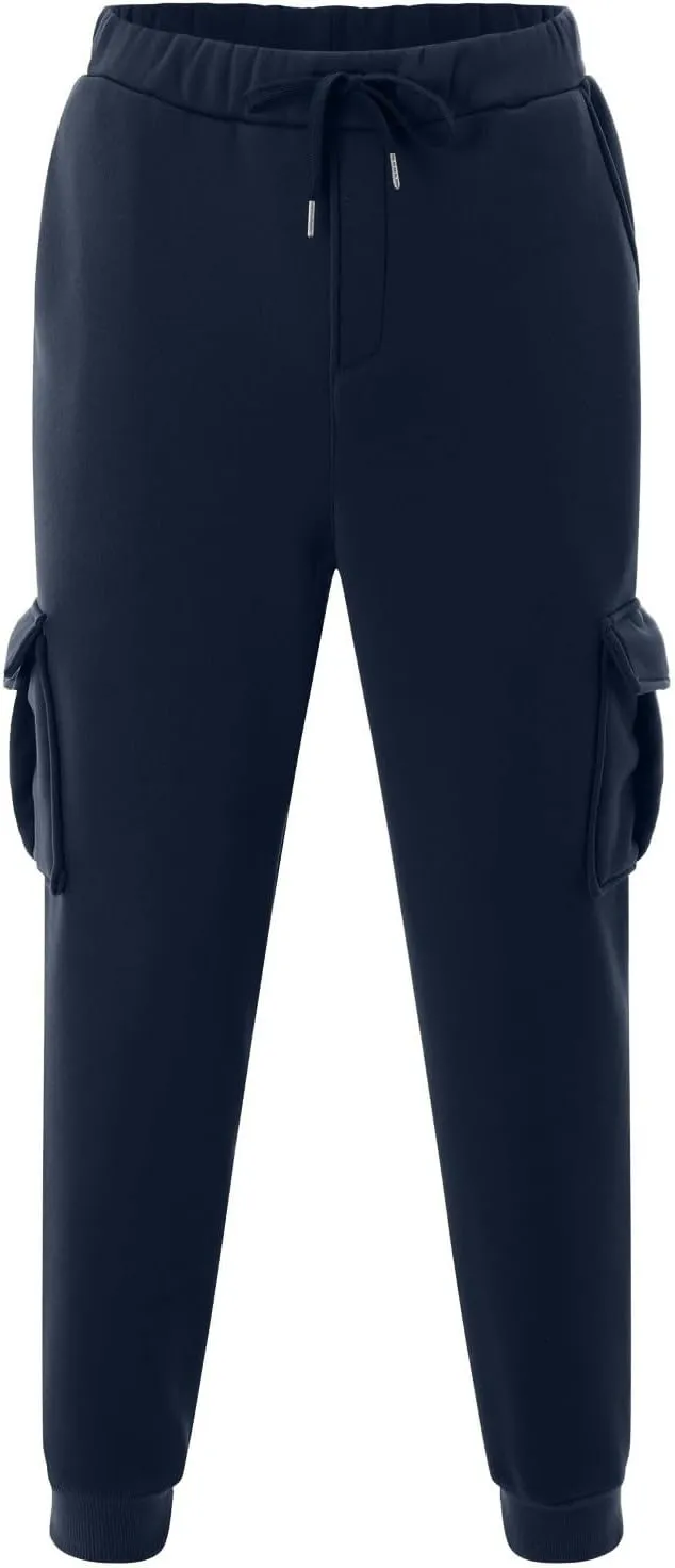 Mens Casual Cotton Sweatpants Solid Color Joggers Lounge Athletic Gym Pants Hiking Hunting Work Trousers