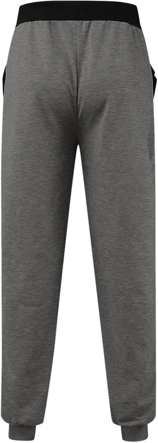 Men's Casual Joggers Pants, Cotton Drawstring Chino Cargo Pants, Hiking Outdoor Twill Track Jogging Sweatpants Pants