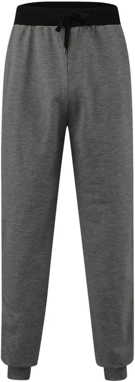 Men's Casual Joggers Pants, Cotton Drawstring Chino Cargo Pants, Hiking Outdoor Twill Track Jogging Sweatpants Pants