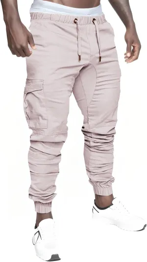 Men's Casual Joggers Sweatpants Athletic Pants Loose Fit Hiking Trousers Outdoor Wearing Pants with Pockets