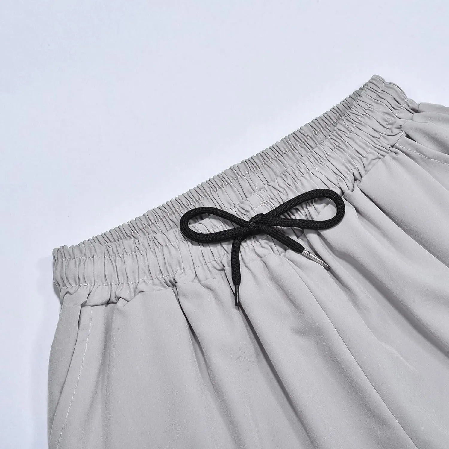 Mens Casual Lightweight Pants, Loose Stretch Elastic Waist Drawstring Workout Training Jogging Sweatpants Pants