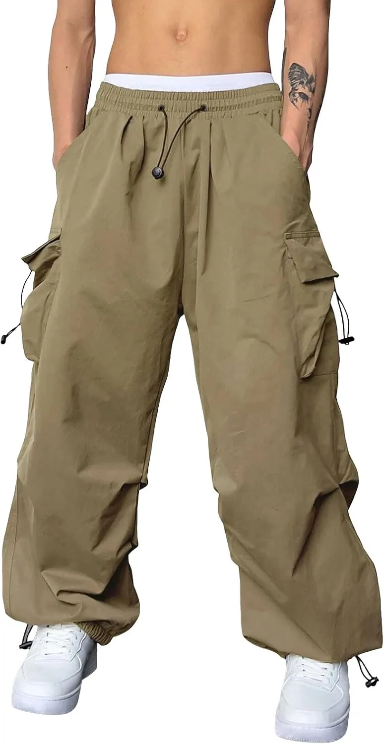 Mens Casual Pants with Pocket Solid Pants Street Cargo Pants Mens Cargo Pants Waist Sports Pants Sweatpants