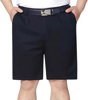 Men's Casual Shorts 7" Cotton Athletic Running Shorts Straight Wide Leg Elastic Waist Drawstring Workout Sweat