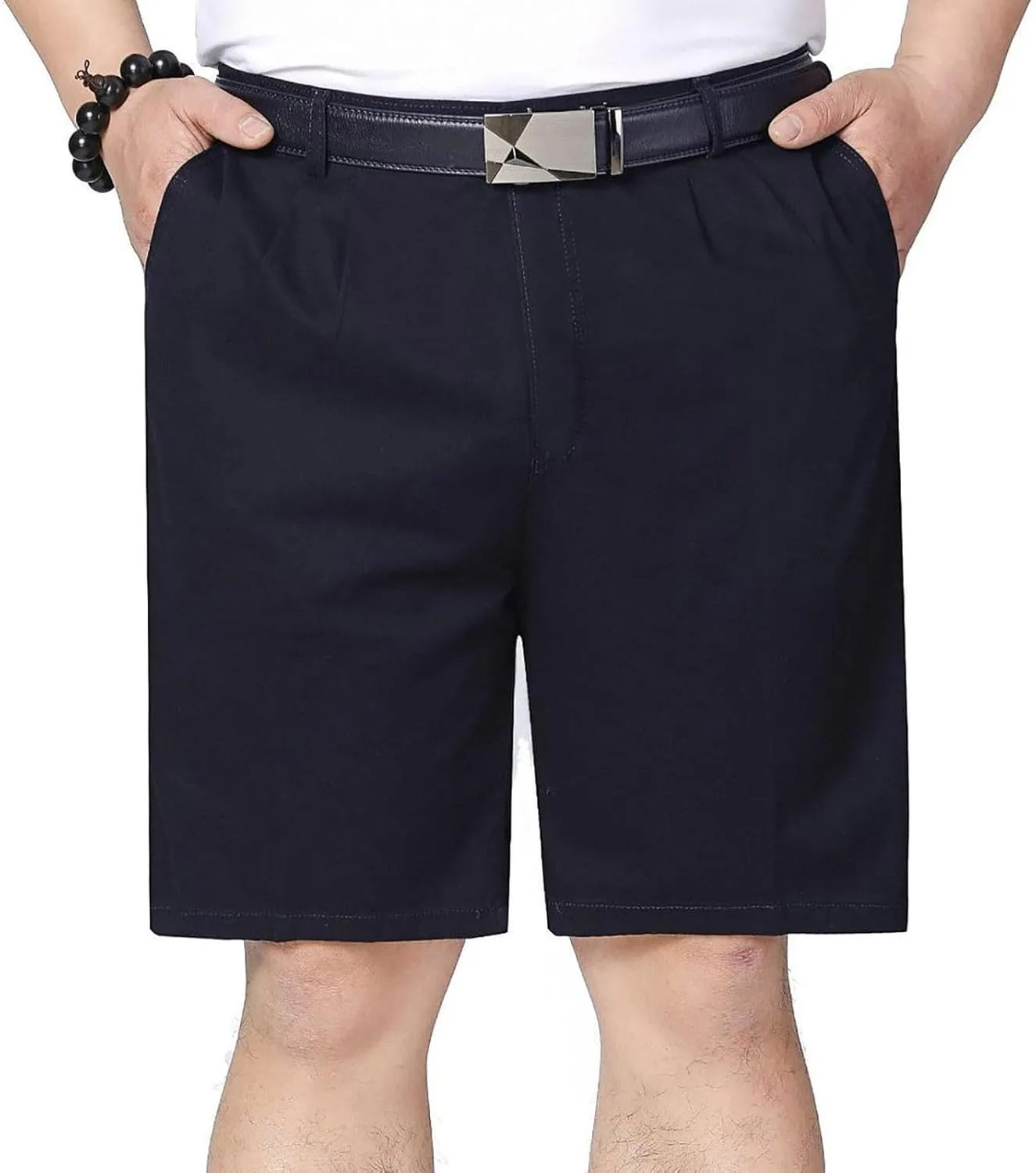 Men's Casual Shorts 7" Cotton Athletic Running Shorts Straight Wide Leg Elastic Waist Drawstring Workout Sweat