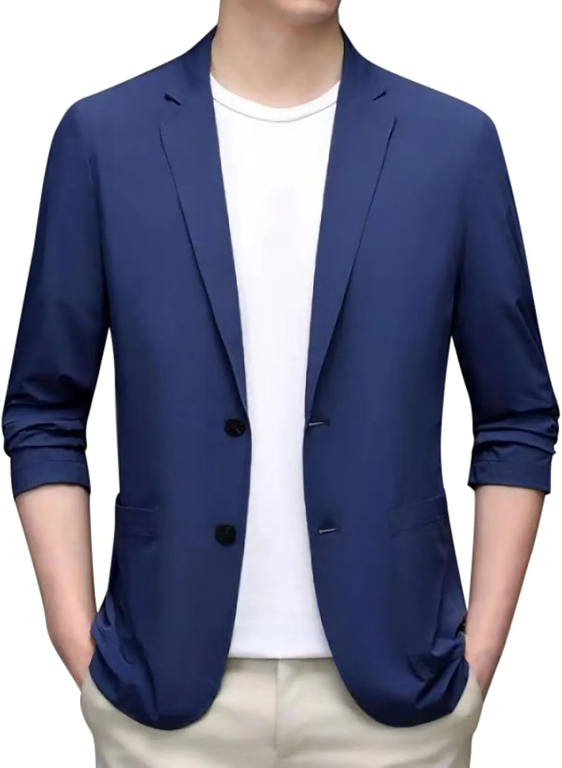 Men's Causal Suit Blazer Slim Fit Sport Jackets for Men Two Button Business Wedding Party Banquet