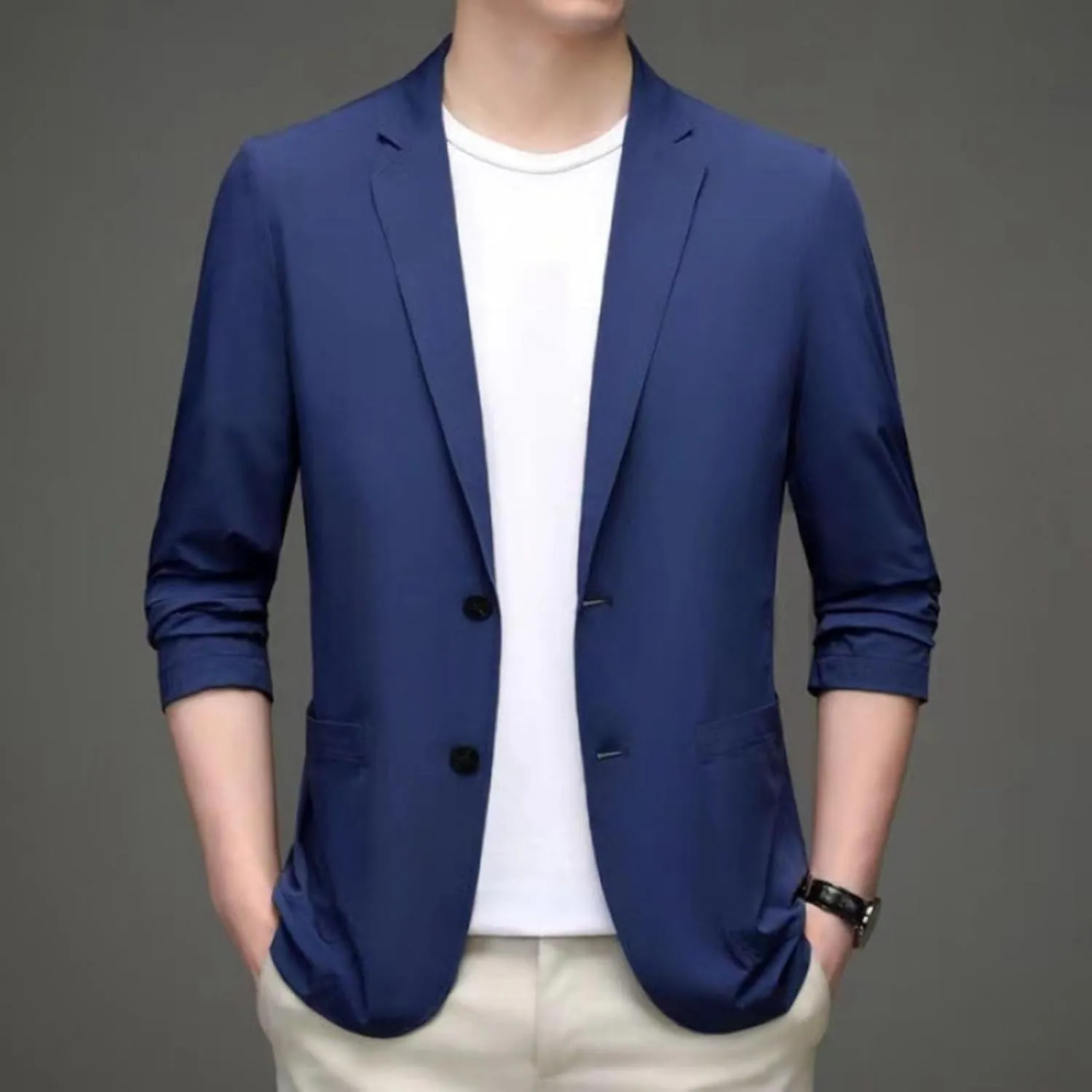 Men's Causal Suit Blazer Slim Fit Sport Jackets for Men Two Button Business Wedding Party Banquet