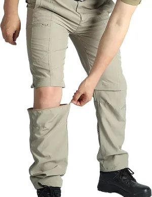 Men's Convertible Hiking Pants Lightweight Zip Off Breathable Cargo Pants for Outdoor Fishing Boy Outdoor Men Pants