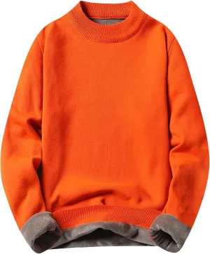 Men's Crewneck Sweater,Casual Classic Knitted Pullover Tops Long Sleeve Slim Fit Pullover Sweaters