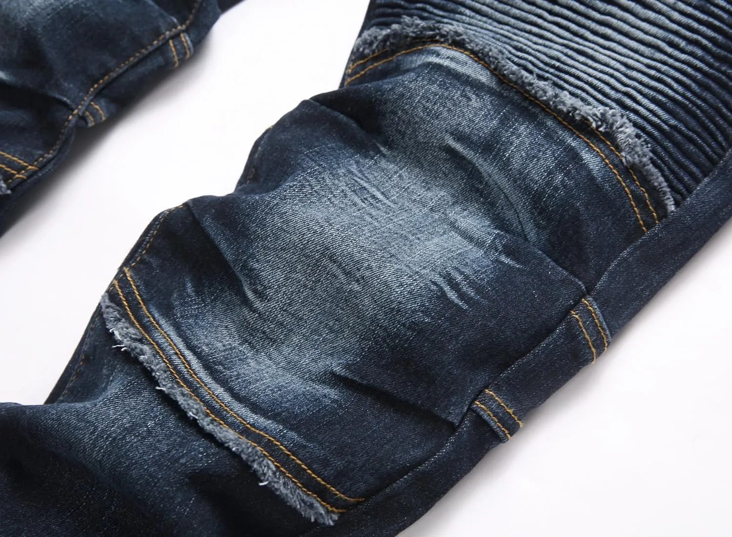 Men's Distressed Ripped Slim Fit Denim Jeans Pants