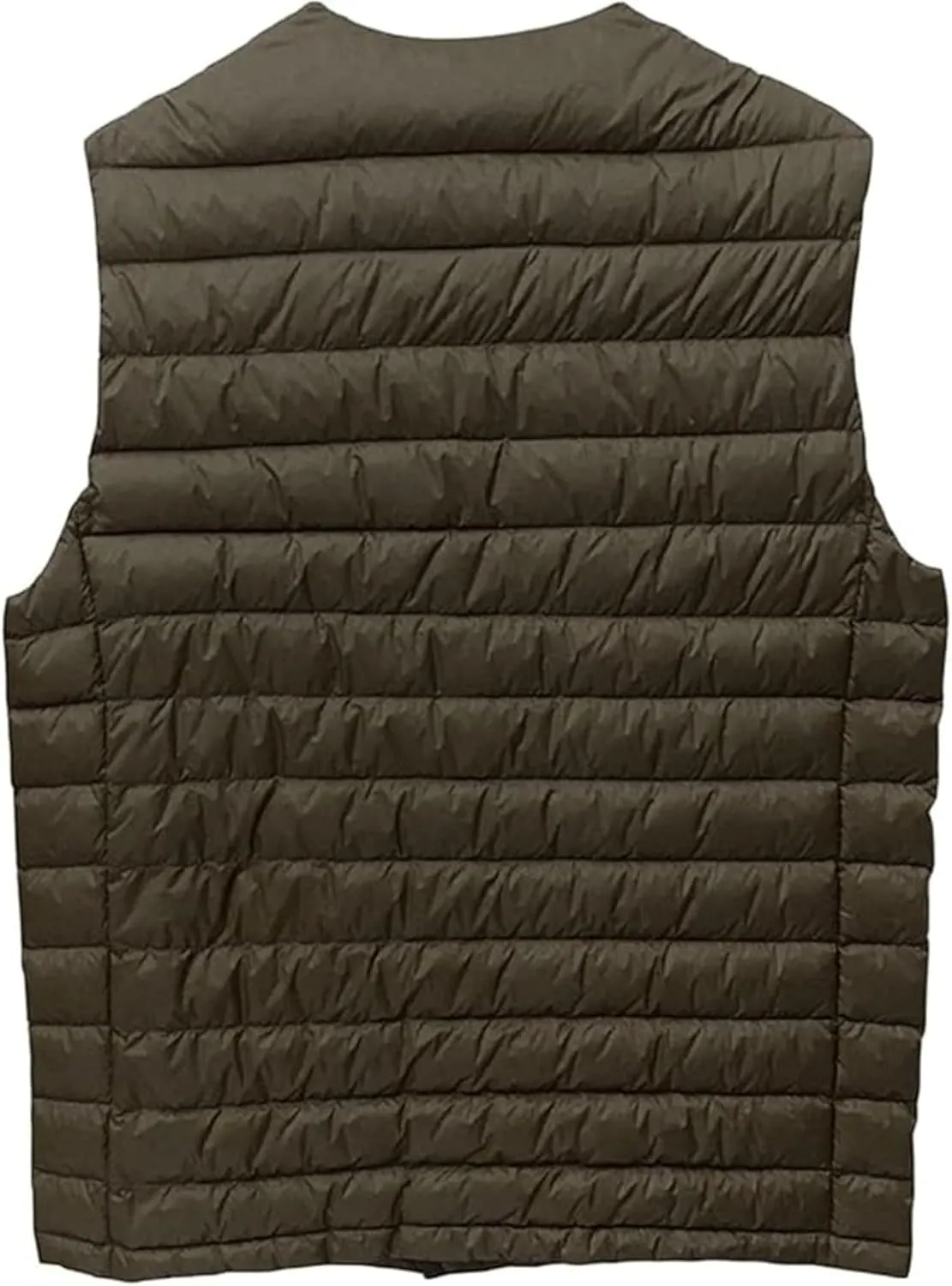 Men's Down Vest Male Collarless Lightweight Puffer Vest Man Winter Warm Quilted Sleeveless Jacket
