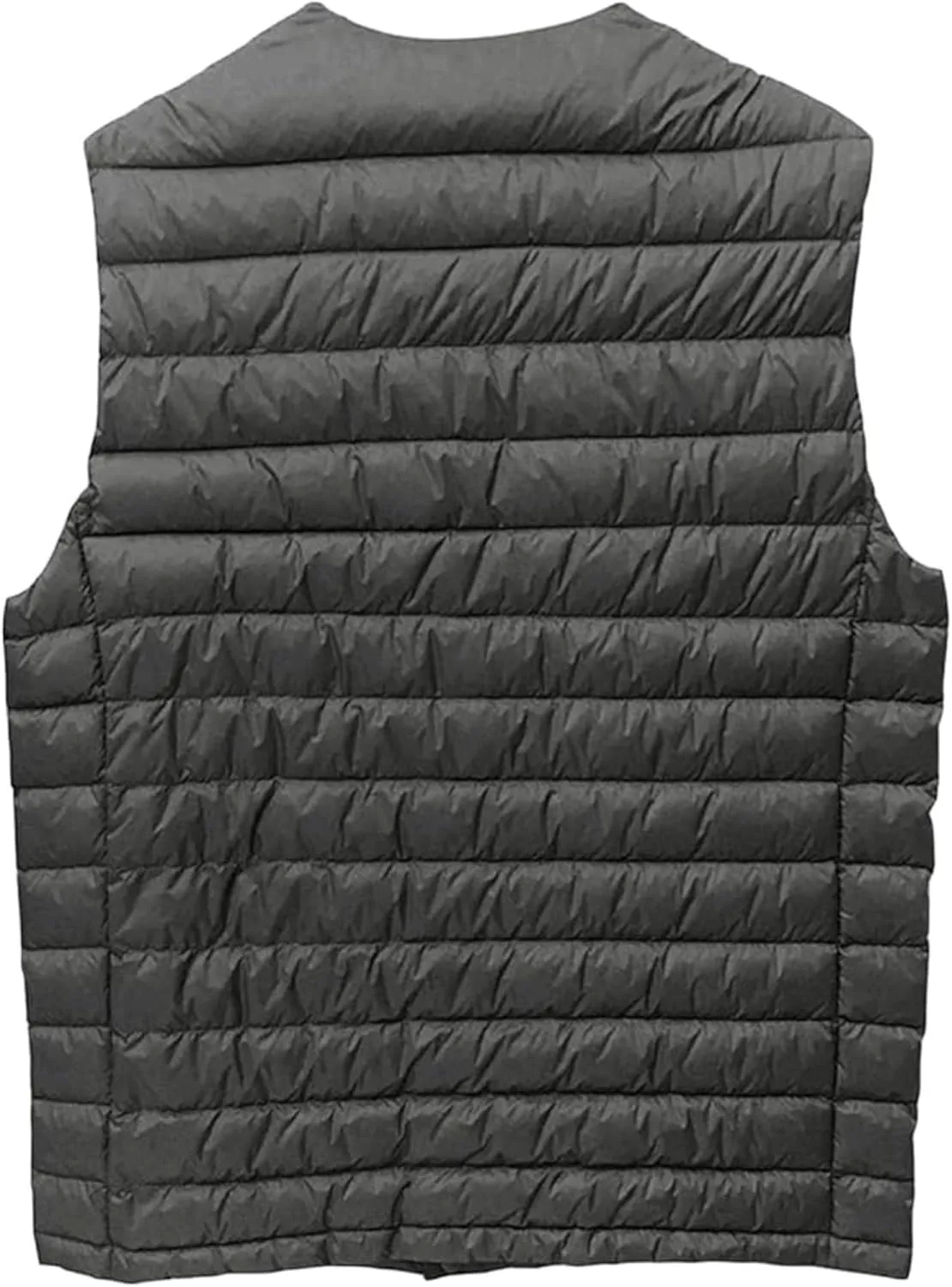 Men's Down Vest Male Collarless Lightweight Puffer Vest Man Winter Warm Quilted Sleeveless Jacket