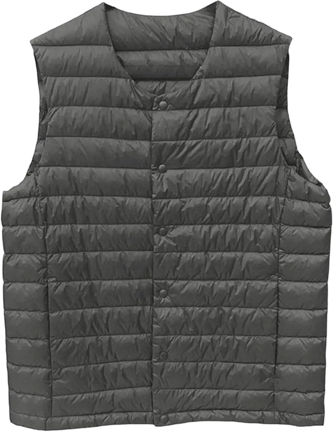 Men's Down Vest Male Collarless Lightweight Puffer Vest Man Winter Warm Quilted Sleeveless Jacket