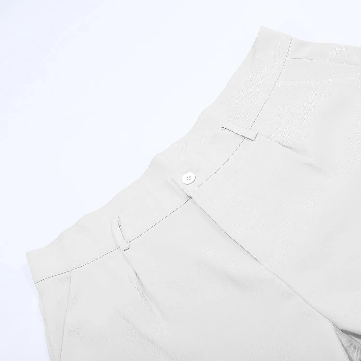 Mens Dress Pants Casual Business Formal Pants Breathable Comfy Wide Leg Trouser Loose Fit Wrinkle Free Work Trousers