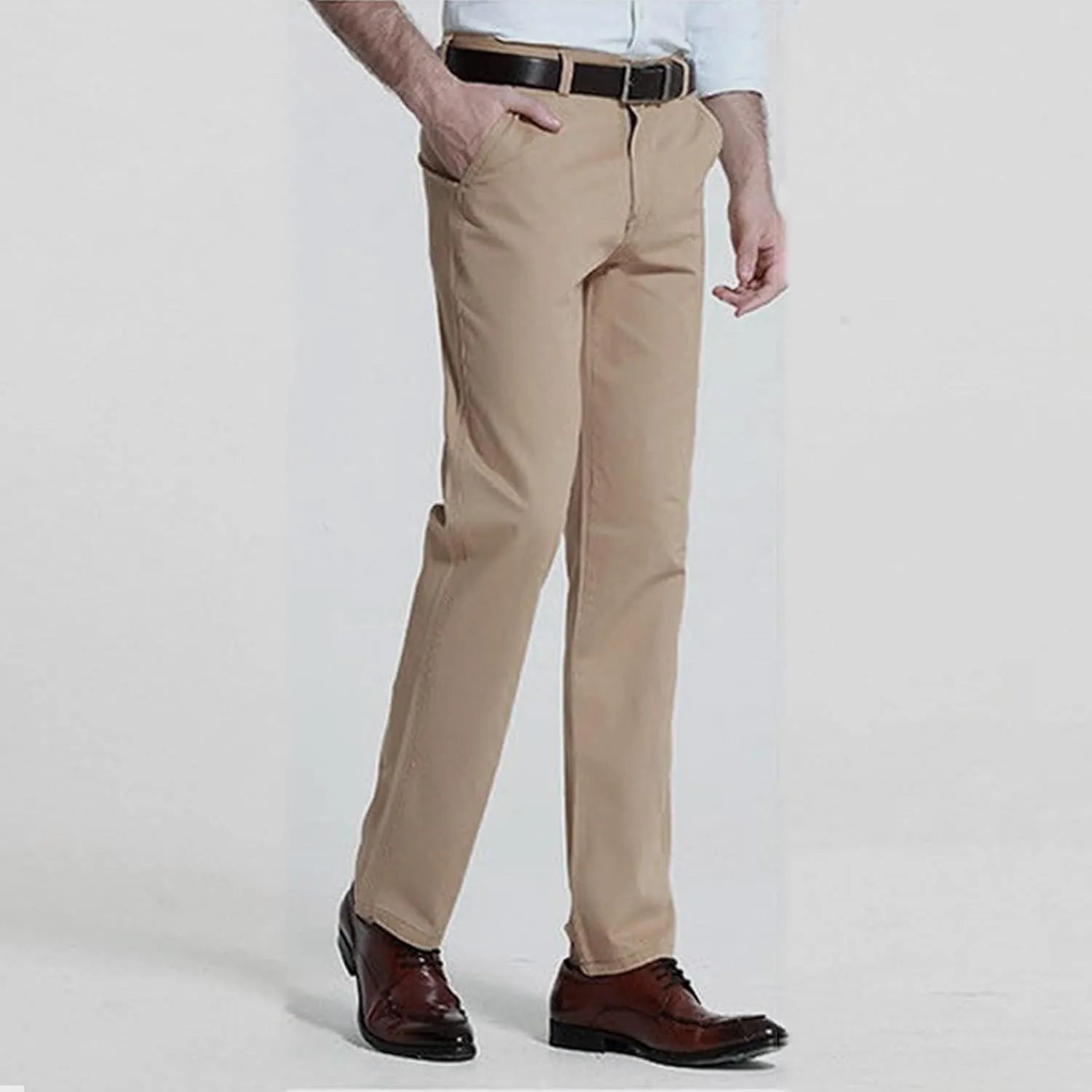 Men's Dress Pants Casual Cotton Pants Summer Casual Pants Men's Breathable Classic Business Casual Wedding Suit