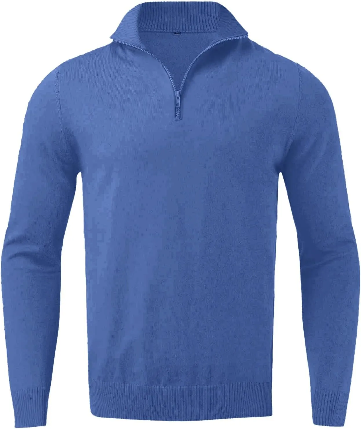 Mens Half Zip Pullover Sweater Casual Simple Bottom Sweater Warm Wool Knit Long Sleeve Coats Fashion Soft Sweatshirt